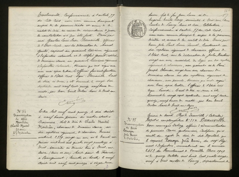 Fichier:Transcription de l'acte de décès de Jules Henri Corroyer 1.jpg