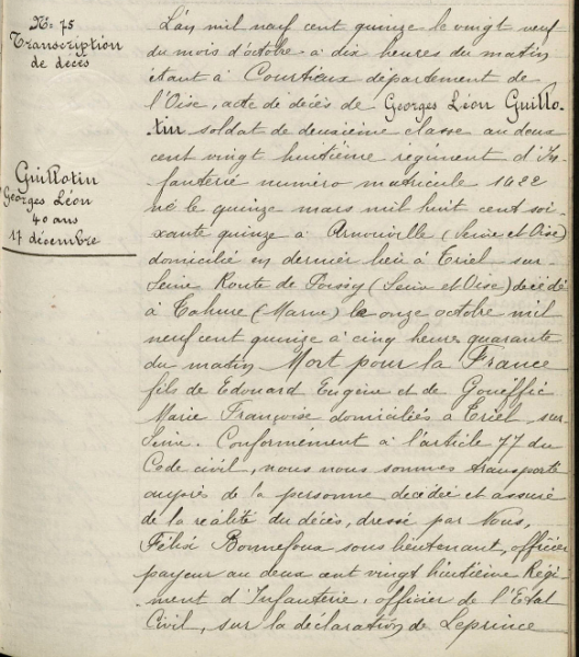 Fichier:Transcription de l'acte de décès de Georges Léon Guillotin 1.PNG
