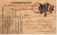 Carte d'Henri Lacroix à son épouse