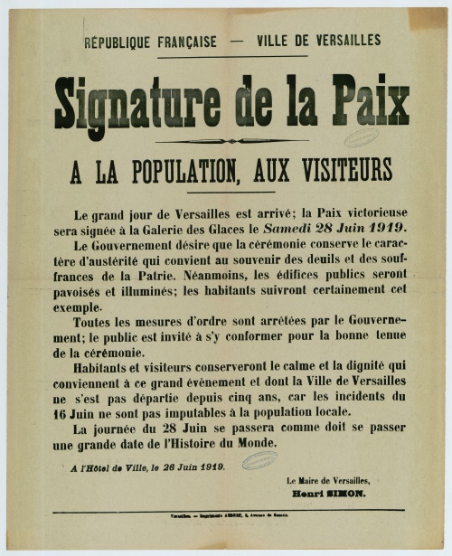 Traité de Versailles, 28 juin 1919 — Le Wiki de la Grande Guerre