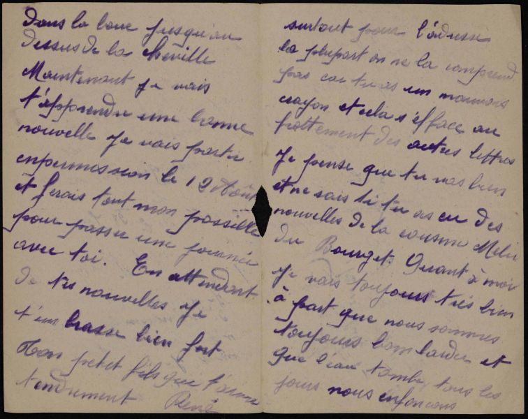 Fichier:Lettre d'un soldat à sa grand-mère, page 2, 28 juillet 1918 - ADY cote 6Hdépôt 56.jpg