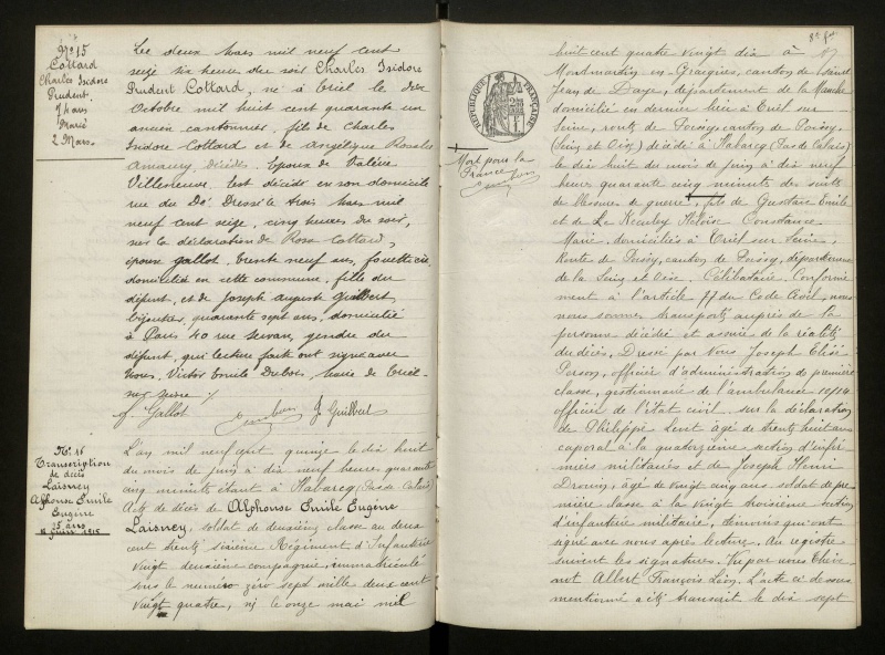 Fichier:Transcription de l'acte de décès d'Alphonse Emile Laisné 1.jpg